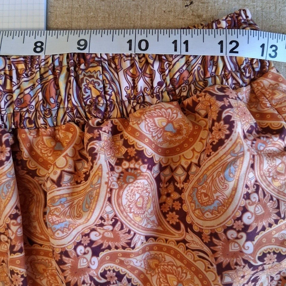 Trendsplant Green Label Shorts Large Ocean Paisley Print Cut‎ Liner Seaqual Yarn